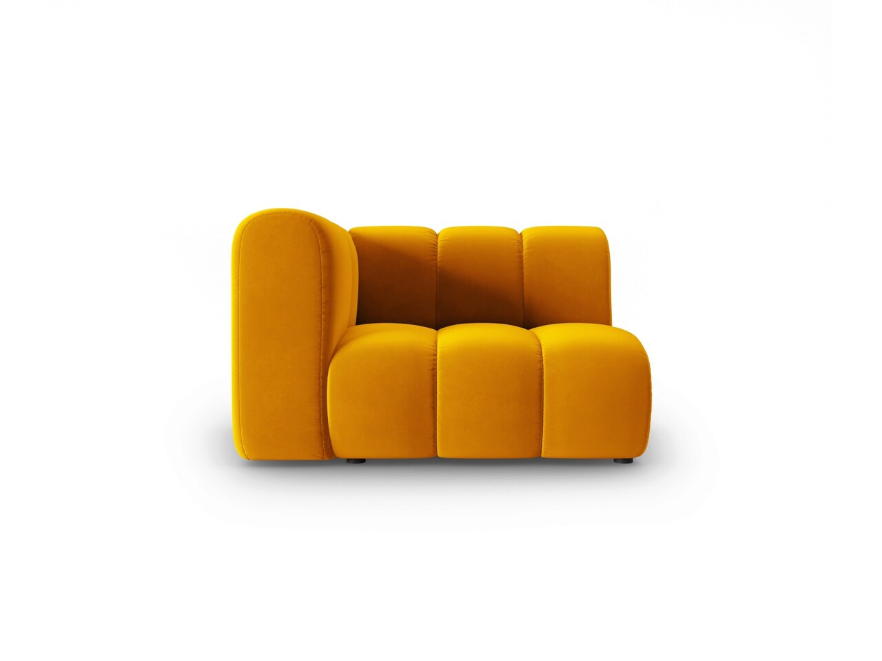 Modul canapea stanga 1 loc, Lupine, Micadoni Home, BL, 114x87x70 cm, catifea, galben - imagine 6